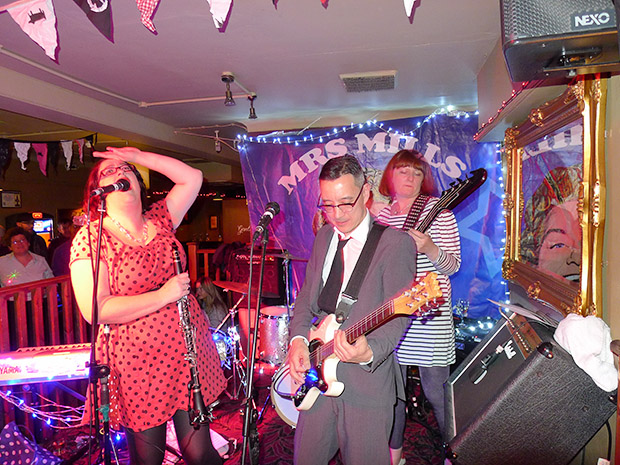Thursday, 18th April 2013, Music hall with The Mrs Mills Experience at the Offline Club at the Prince Albert, 418 Coldharbour Lane, Brixton, London SW9, with DJs playing ska, electro, indie, punk, rock'n'roll, big band, rockabilly and skiffle