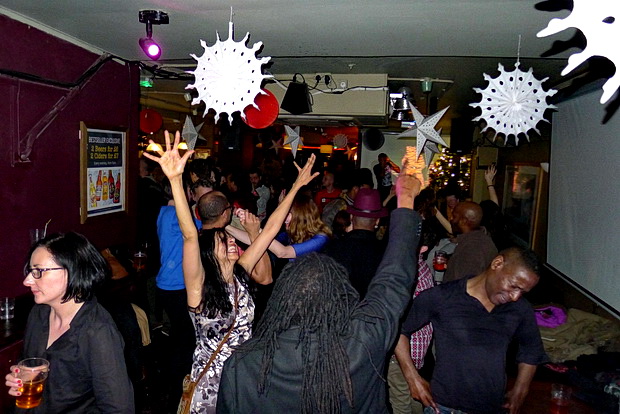 Thursday 31st December 2015, NYE party night at Offline Club at the Prince Albert, 418 Coldharbour Lane, Brixton, London SW9, with DJs playing ska, electro, indie, punk, rock'n'roll, big band, rockabilly and skiffle