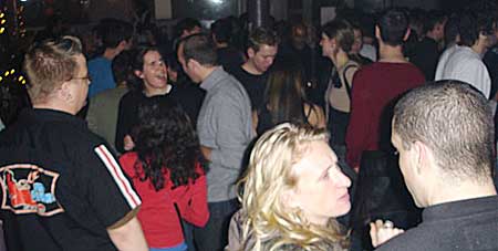 Main room crowd OFFLINE Christmas party at the Dogstar, Brixton, Thursday 16th December 2004, urban75 club night, London.