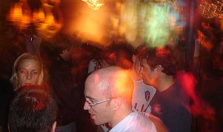 Crowd view, OFFLINE Christmas party at the Dogstar, Brixton, Thursday 16th December 2004, urban75 club night, London.