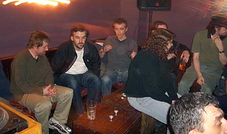 Back room drinkers, OFFLINE club at the Dogstar, Brixton, Thursday 27th January 2005, urban75 club night, London.