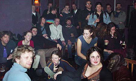 Back room crowd, OFFLINE club at the Dogstar, Brixton, Thursday 24th February 2005, urban75 club night, London..