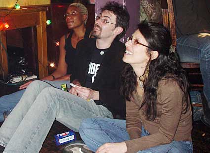 Back room crowd at OFFLINE club at the Dogstar, Brixton, Thursday 28th April 2005, urban75 club night, London.