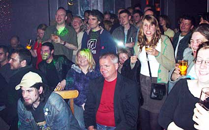 Back room crowd,  OFFLINE club at the Dogstar, Brixton, Thursday 28th April 2005, urban75 club night, London.