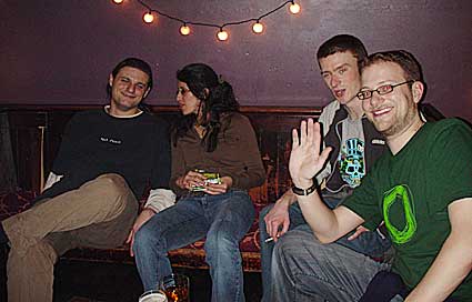 Back room sofa loafers, OFFLINE club at the Dogstar, Brixton, Thursday 28th April 2005, urban75 club night, London.