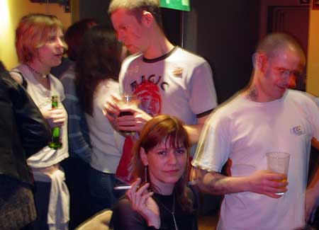 Adoring fans by the DJ booth, Offline 2 at the Brixton Ritzy, March 13th 2004.