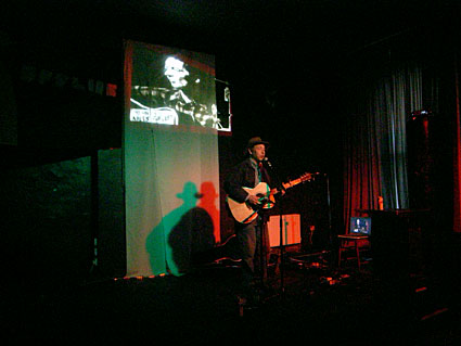 OFFLINE club at the Dogstar Brixton, Coldharbour Lane, Thursday 11th June 2009, urban75 club night, London with Will Kaufman's Woody Guthrie show, Trans Siberian March band, Stars of Sunday League and the Lani Singers plus DJs, and video