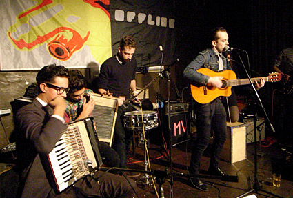 OFFLINE club at the Dogstar Brixton, Coldharbour Lane, Thursday 12th November 2009, urban75 club night, London with Morton Valence, the Severed Limb, Dulwich Ukulele Club, Lady Lykez and Flixation film club plus DJs, and video