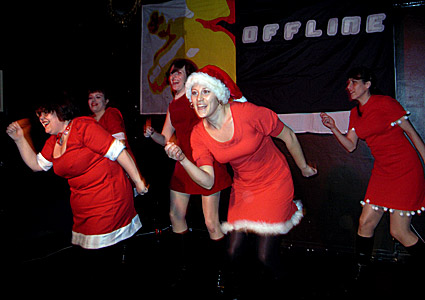 OFFLINE club at the Dogstar Brixton, Coldharbour Lane, Thursday 10th December 2009, urban75 club night, London with Barking Bateria, The Actionettes, The Cedars and Mr B The Gentleman Rhymer plus DJs, and video
