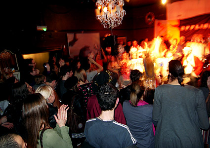 OFFLINE club at the Dogstar Brixton, Coldharbour Lane, Thursday 10th December 2009, urban75 club night, London with Barking Bateria, The Actionettes, The Cedars and Mr B The Gentleman Rhymer plus DJs, and video