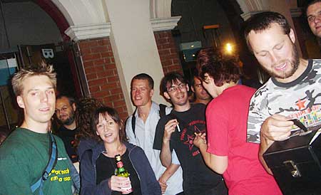 Editor at Offline 8  at the Brixton Ritzy, Thursday 9th September 2004. Pic by Sonik