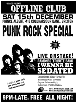 Offline at the Albert flyer, Sat 15th Dec - punk rock special