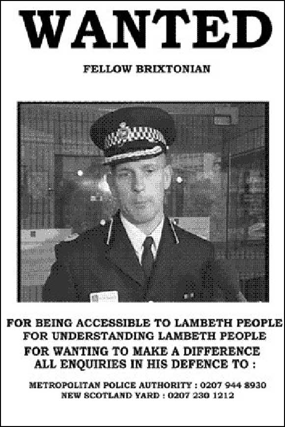 Wanted: Fellow Brixtonian Brian Paddick, Commander Brixton Police