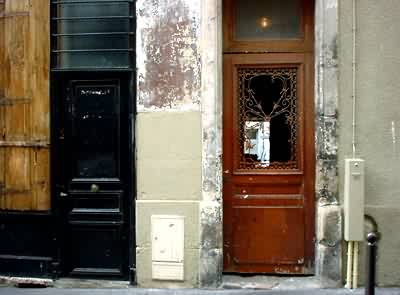 House doorways, Belleville, Paris