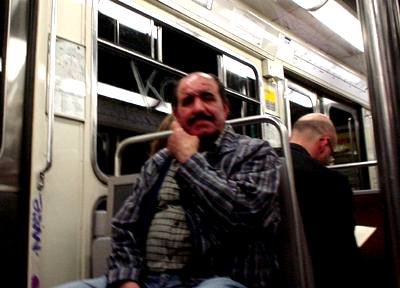Bald bloke on the Metro, Paris