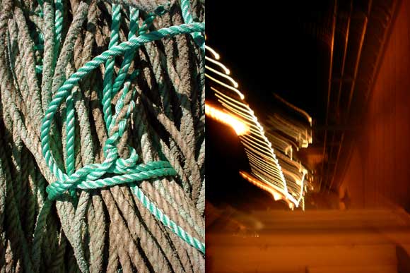 Rope, St Ives, Cornwall; Pier lights, Eastbourne
