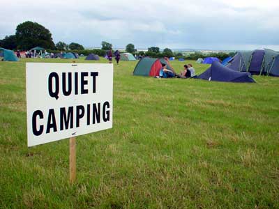 Quiet camping, Big Chill camping site