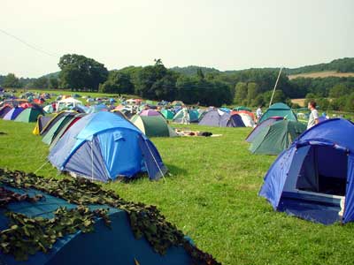 Valley General Camping site, Big Chill festival, Eastnor Castle