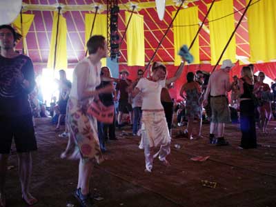 Dancers, Open Dex, Media Mix tent, Big Chill festival, Eastnor Castle