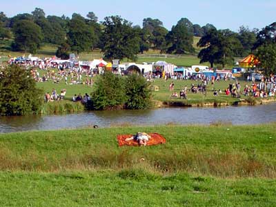 Site view, looking south east, Big Chill festival, Eastnor Castle