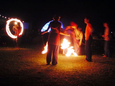 Fire jugglers, Big Chill festival, Eastnor Castle