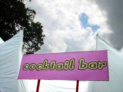 Cocktail Bar sign, Big Chill festival, Eastnor Castle