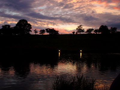 Sunset and lake, Big Chill festival, Eastnor Castle