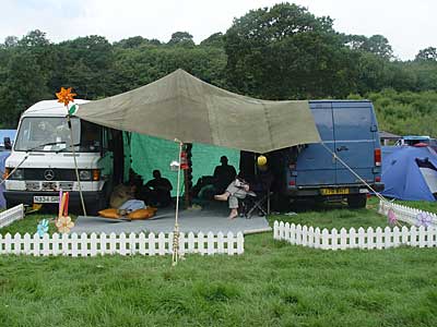 Picket fence, Big Chill festival, Eastnor Castle 2004, England UK