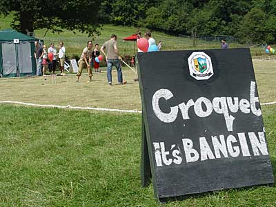 Croquet is banging, Big Chill festival, Eastnor Castle 2004, England UK