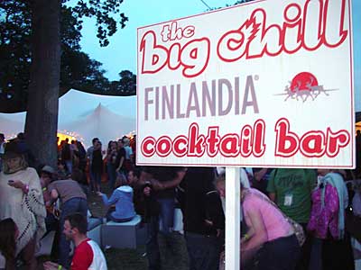 Finlandia Cocktail Bar, Big Chill festival, Eastnor Castle 2004, England UK