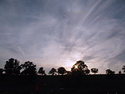 Sun going down, Big Chill festival, Eastnor Castle 2004, England UK