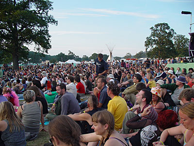 Chill stage crowd, Big Chill festival, Eastnor Castle 2004, England UK