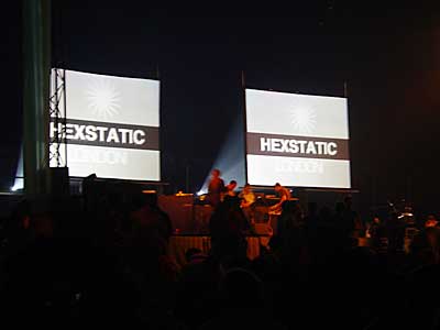 Hexstatic comedy hour, Big Chill festival, Eastnor Castle 2004, England UK