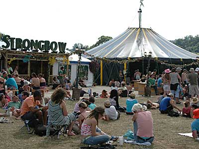 Strongbow Bar, Big Chill festival, Eastnor Castle, Ledbury, Herefordshire, England UK