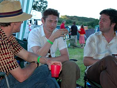 Early evening drinkies, Big Chill festival, Eastnor Castle, Ledbury, Herefordshire, England UK