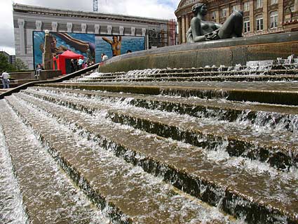 Fountains, City of Birmingham Council House, Birmingham, England UK