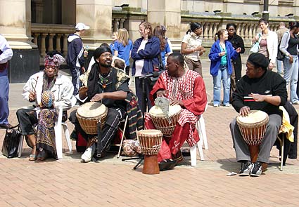 Performers, City of Birmingham Council House, Birmingham, England UK
