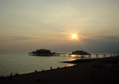 West Pier sunset, Brighton