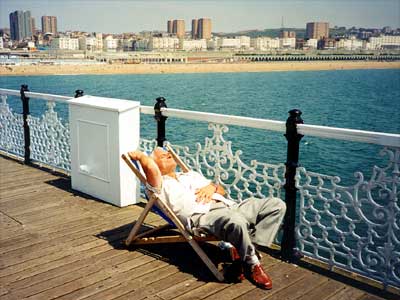 Sunbather, Brighton Pier