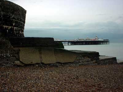Brighton breakwater and Palace Pier