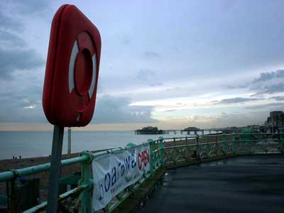Lifebelt and West Pier, Brighton