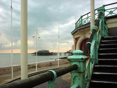 Steps and flagpoles, Brighton