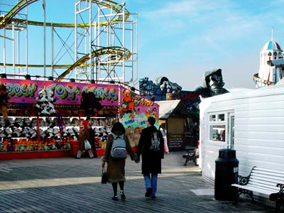 End of the Brighton Palace Pier before the February fire, winter 2003