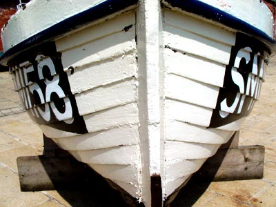 Painted boat outside the fishing museum, Brighton promenade, May 2003