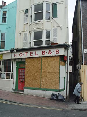 Closed B and B, Brighton, East Sussex