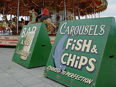 Carousel and Fish and Chips, Brighton, East Sussex