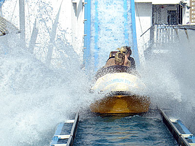 Soaked! 'Wild River' flume, Brighton, East Sussex
