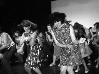 Cutting a rug with the Actionettes, LadyFest 2003, Cube Microplex, Dighton Street, Bristol