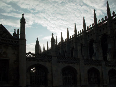 King's College at dusk, Cambridge, England