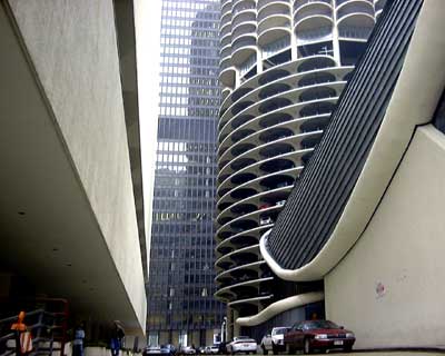 Marina City, between Dearborn and State